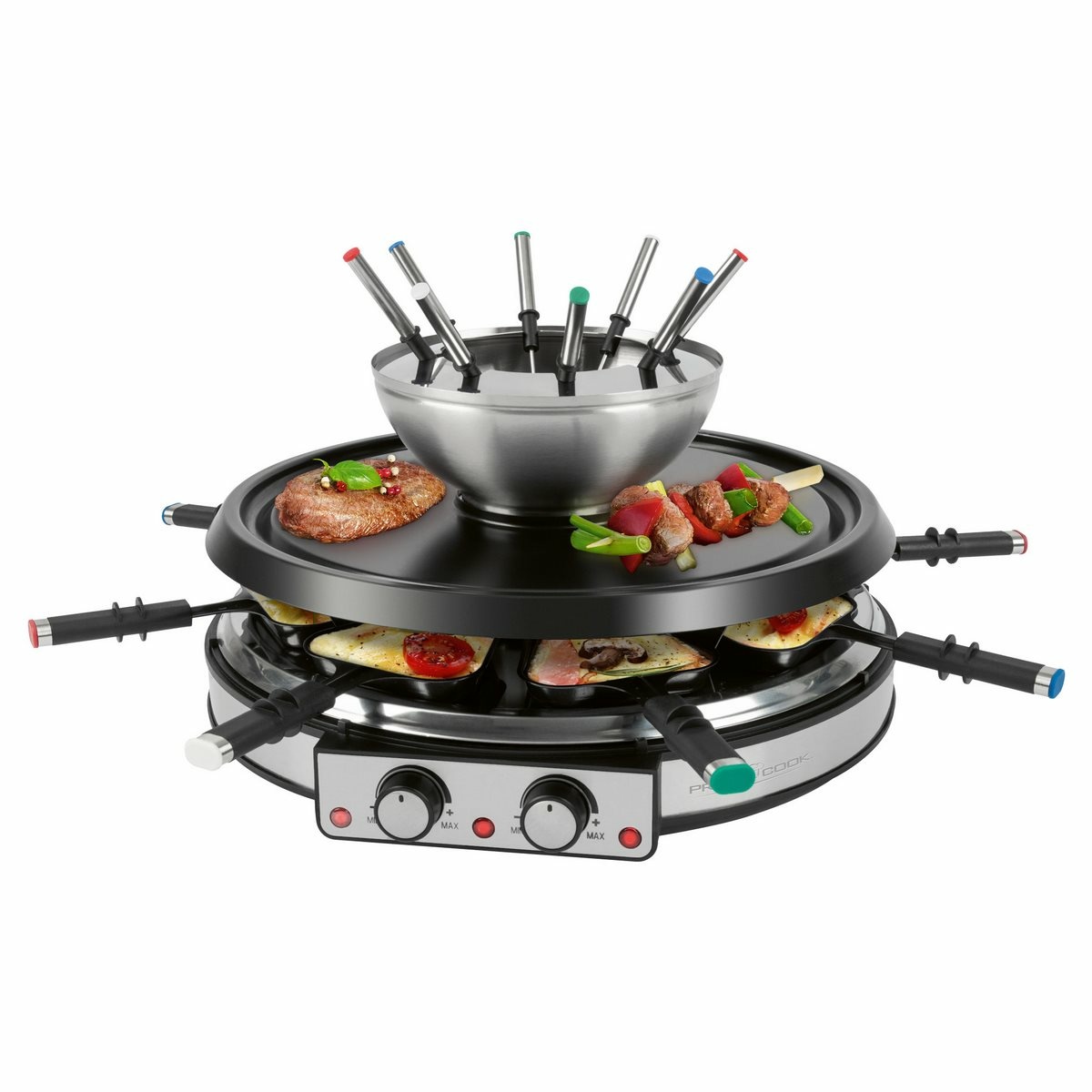 ProfiCook RG/FD 1245 raclette gril a fondue 2v1 ProfiCook