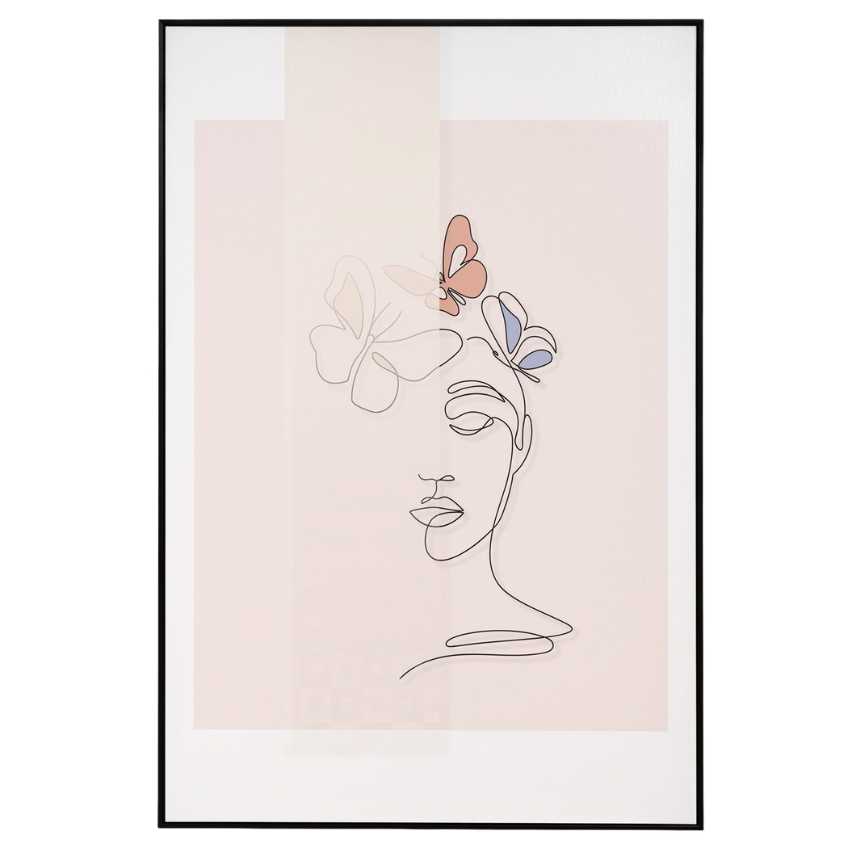 Abstraktní obraz Somcasa Woman Butterfly 120 x 80 cm