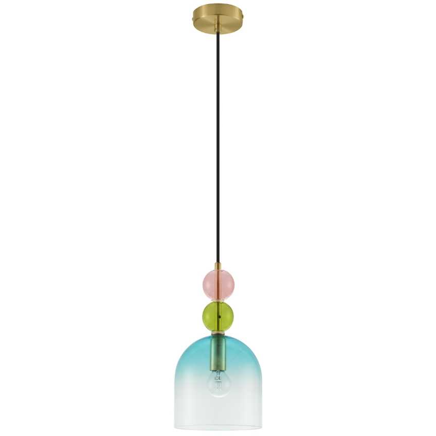 Barevné skleněné závěsné světlo Nova Luce Murano 16 cm