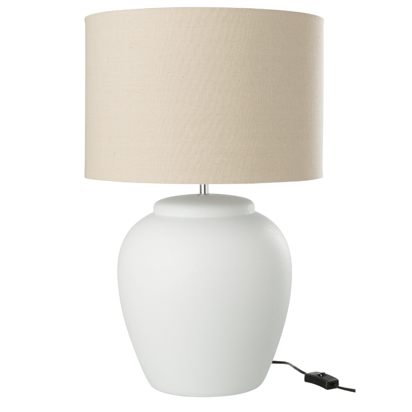 Bílá keramická stolní lampa J-line Limme 48 cm