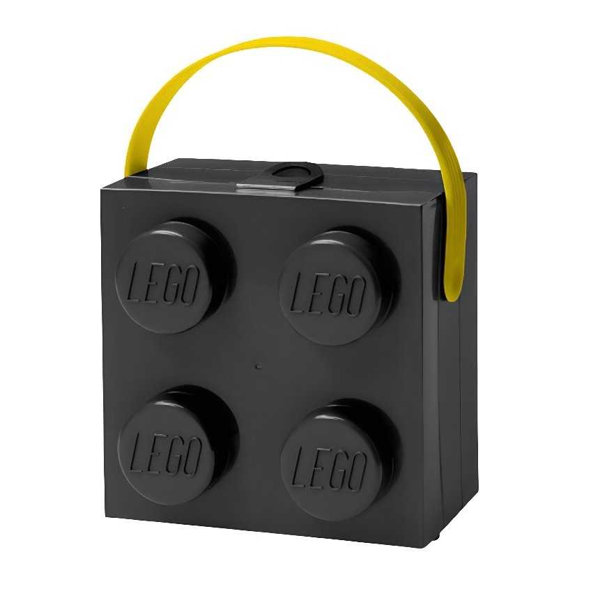 Lego® Černý svačinový box s rukojetí LEGO® Storage 16