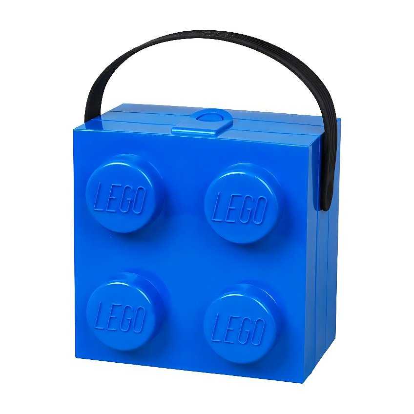 Lego® Modrý svačinový box s rukojetí LEGO® Storage 16