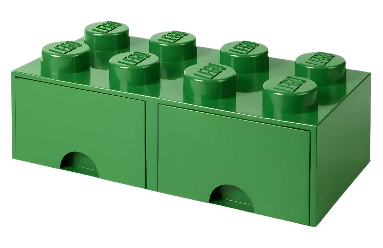 Lego® Tmavě zelený úložný box LEGO® Storage 25 x 50 cm