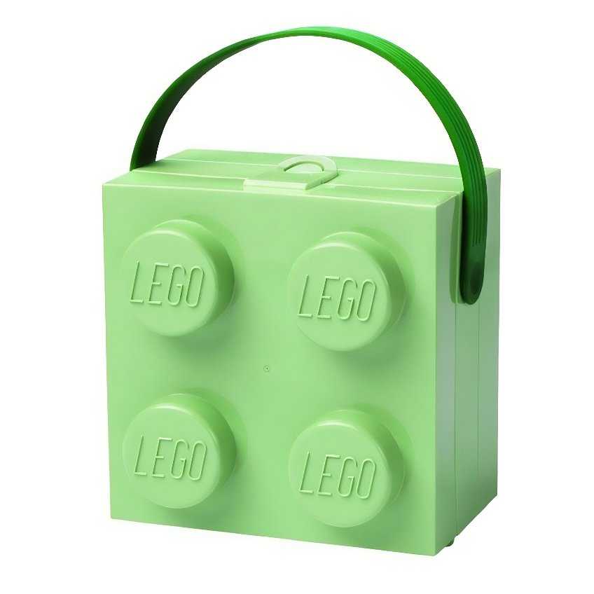 Lego® Zelený svačinový box s rukojetí LEGO® Storage 16