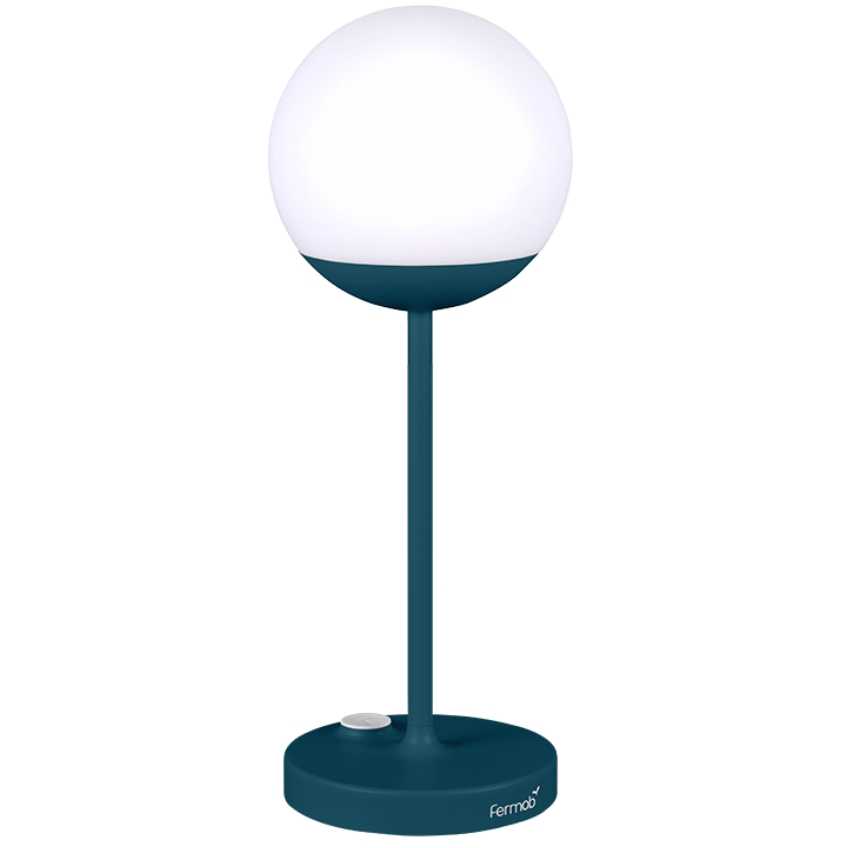 Modrá venkovní LED lampa Fermob MOOON! 41 cm