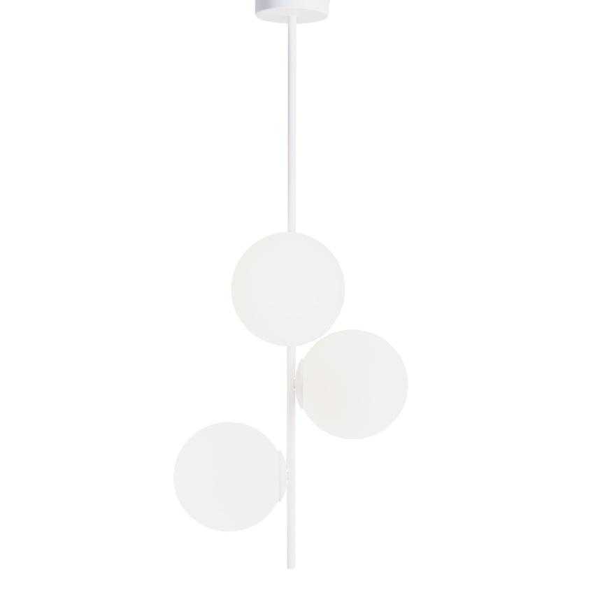 Nordic Design Bílé skleněné závěsné světlo Bubbly 93 cm