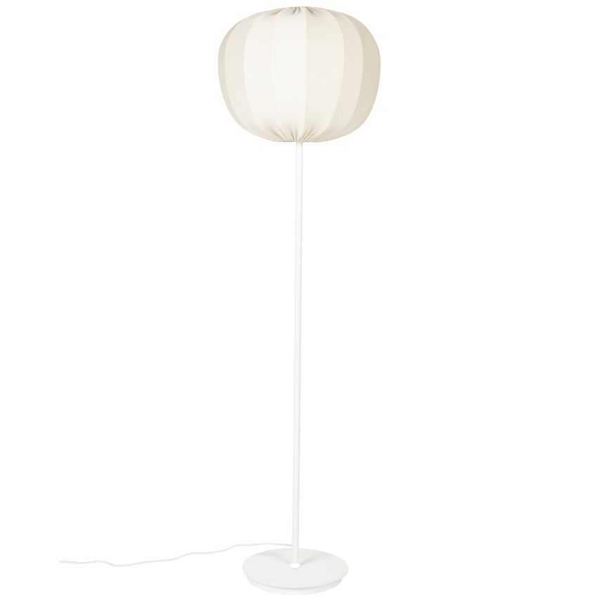 White Label Bílá látková stojací lampa WLL Shem 160 cm