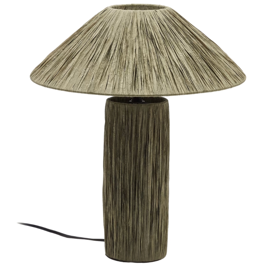 Zelená stolní lampa Kave Home Samse