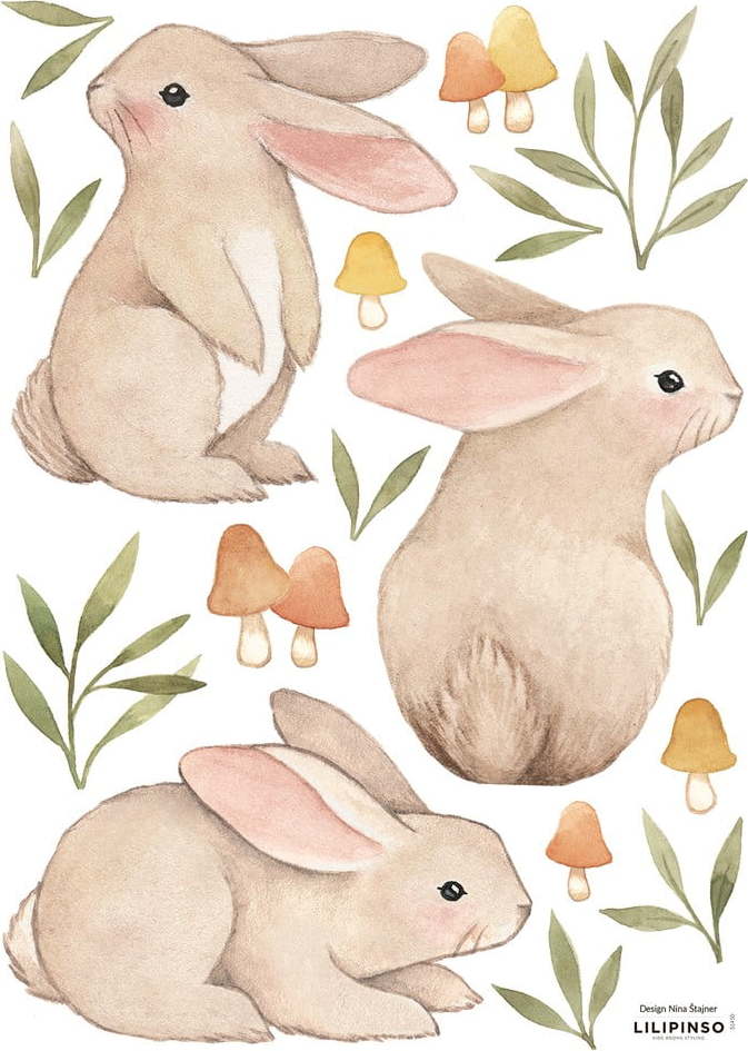 Arch samolepek 30x42 cm Bunnies – Lilipinso