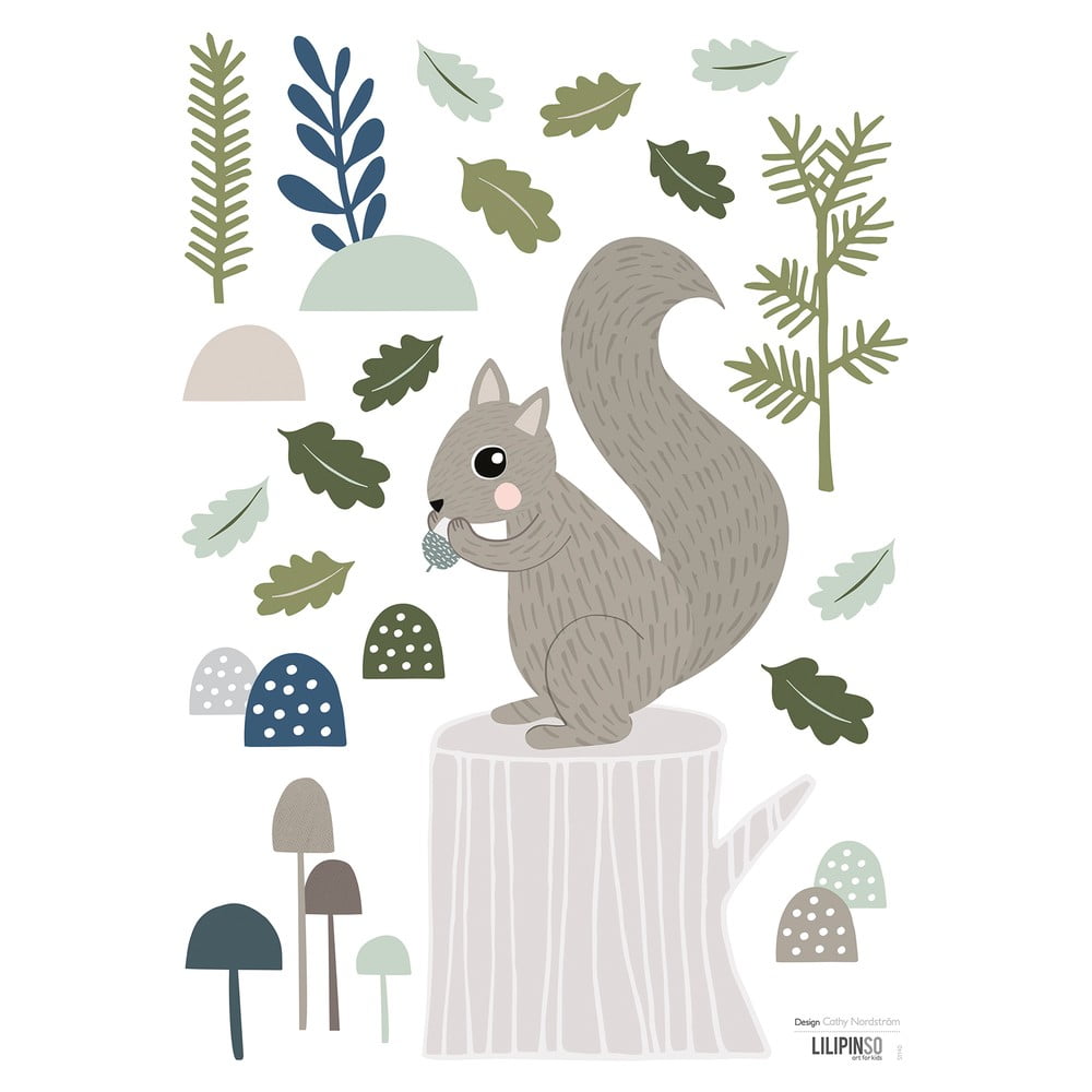 Arch samolepek 30x42 cm Squirrel – Lilipinso