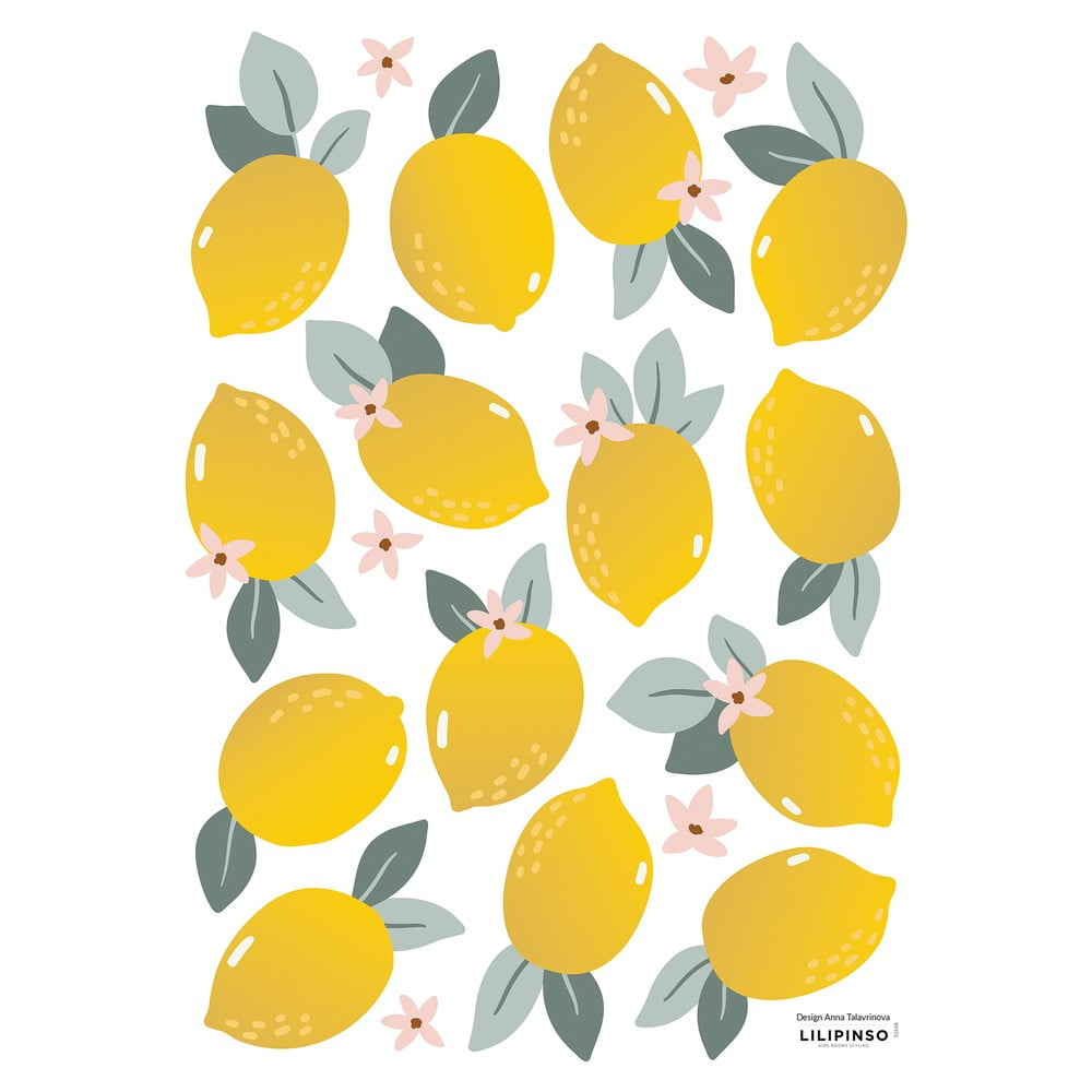 Dětské samolepky v sadě 14 ks 30x42 cm Lemons – Lilipinso