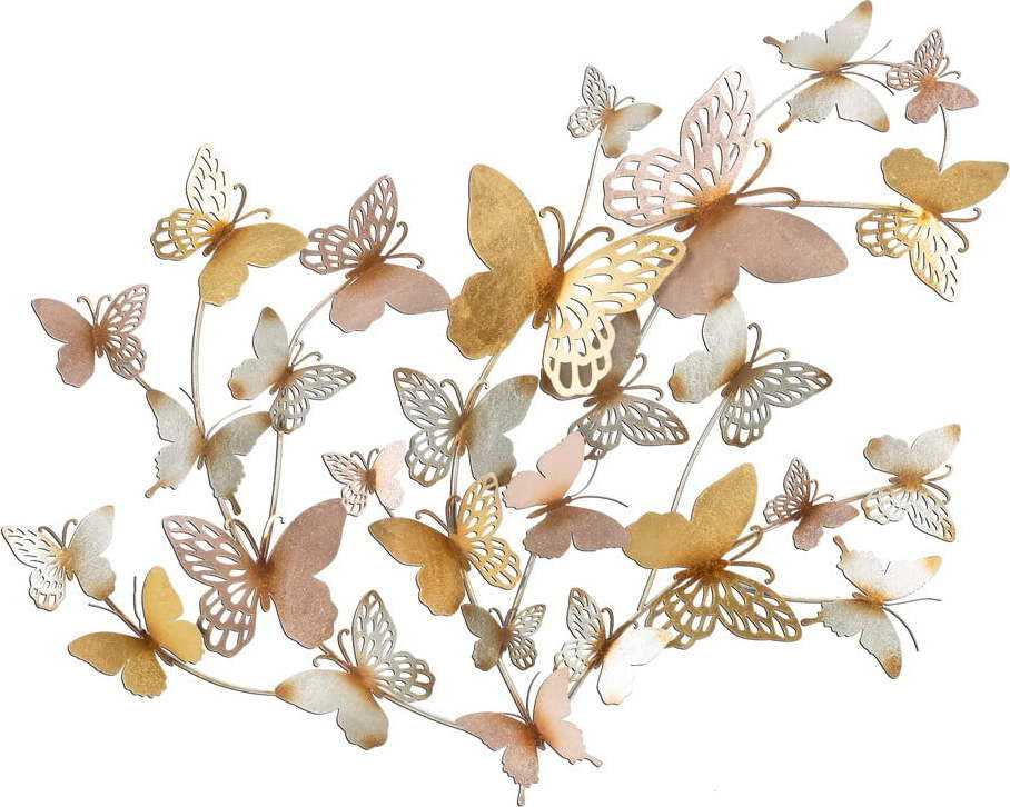 Kovová nástěnná dekorace 132x95.5 cm Butterflies - Mauro Ferretti