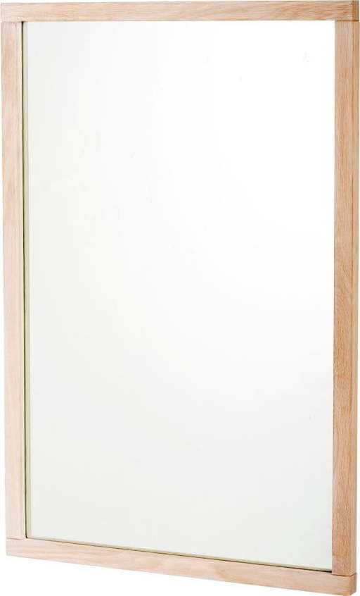 Nástěnné zrcadlo s dřevěným rámem 60x90 cm Lodur – Rowico