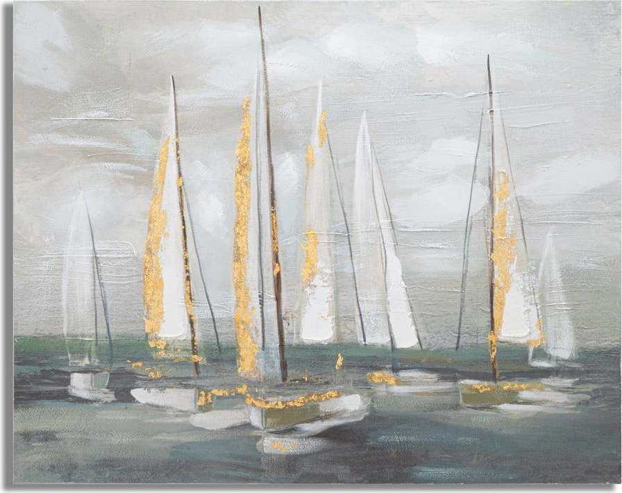 Obraz 100x80 cm Gold Boat - Mauro Ferretti