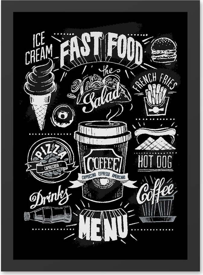 Obraz 55x70 cm Menu – Wallity