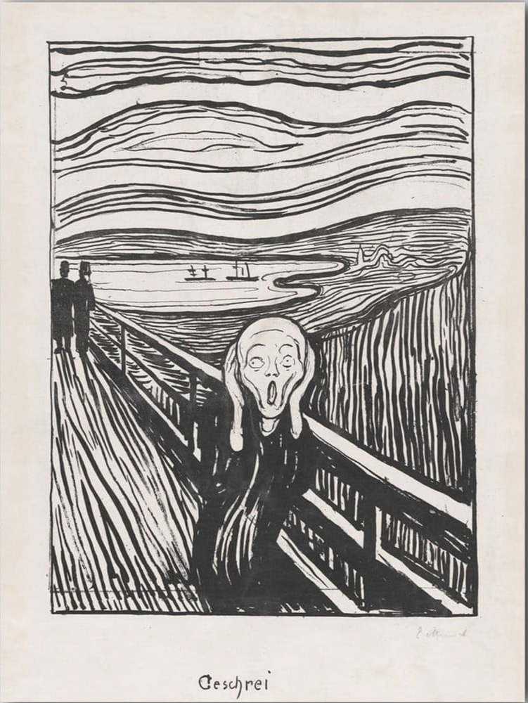 Obraz 70x100 cm Edvard Munch Sketch – Wallity