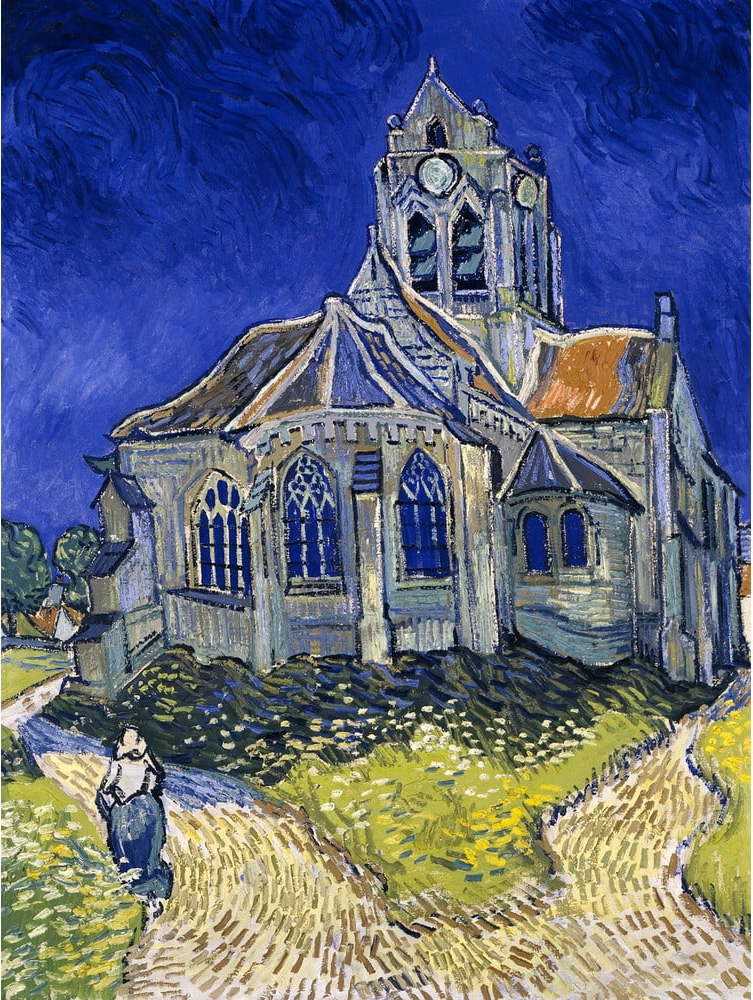 Obraz - reprodukce 30x40 cm The Church at Auvers