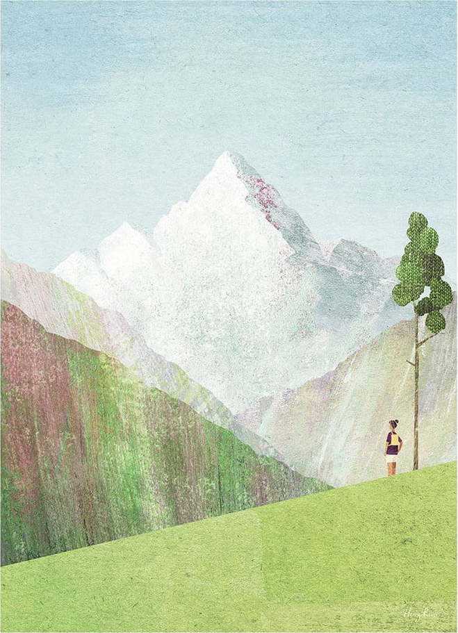 Plakát 30x40 cm Mountains - Travelposter