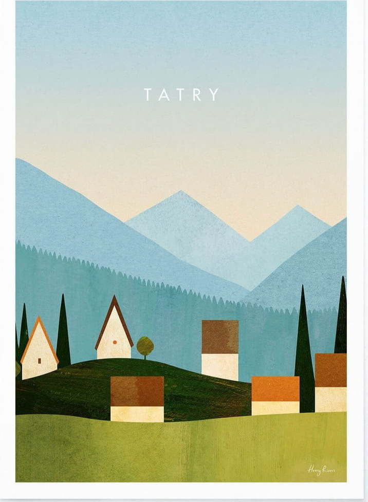 Plakát 50x70 cm Tatry – Travelposter