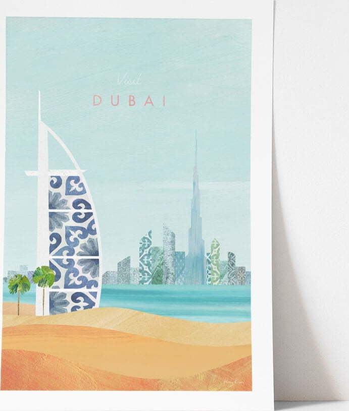 Plakát Travelposter Dubai