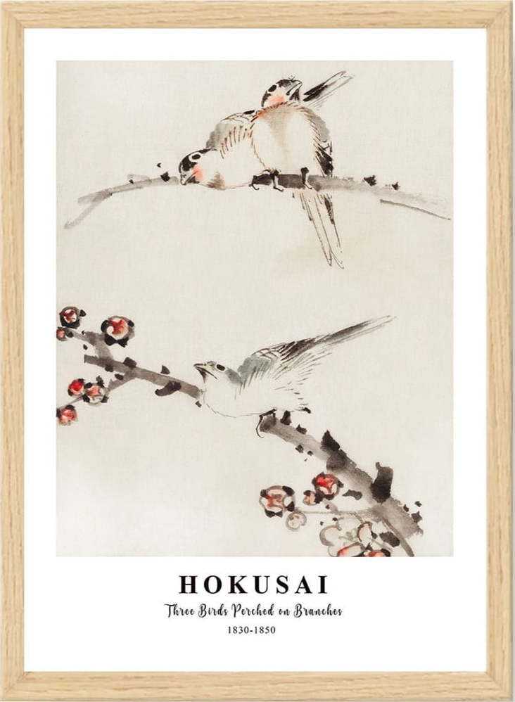 Plakát v rámu 35x45 cm Hokusai – Wallity