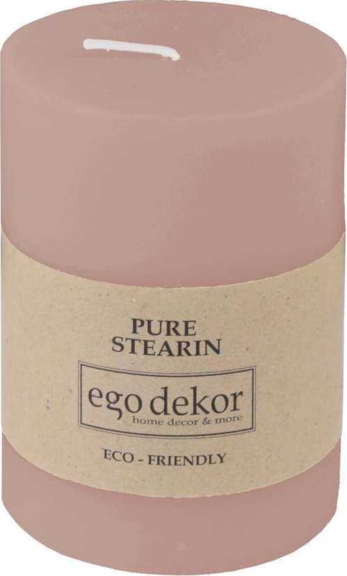 Pudrově růžová svíčka Eco candles by Ego dekor Friendly