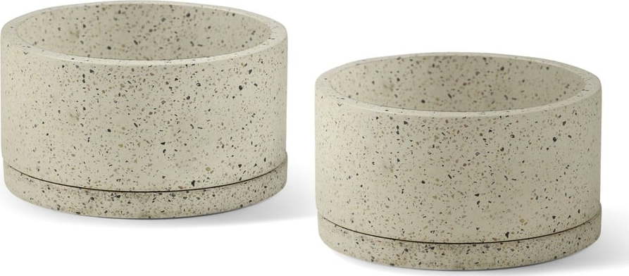 Betonové květináče v sadě 2 ks ø 30 cm Terrazzo – Bonami Selection