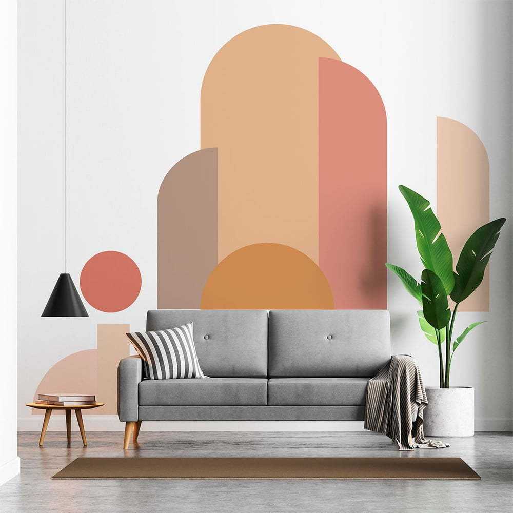 Samolepka na zeď 90x185 cm Abstract Sunset – Ambiance