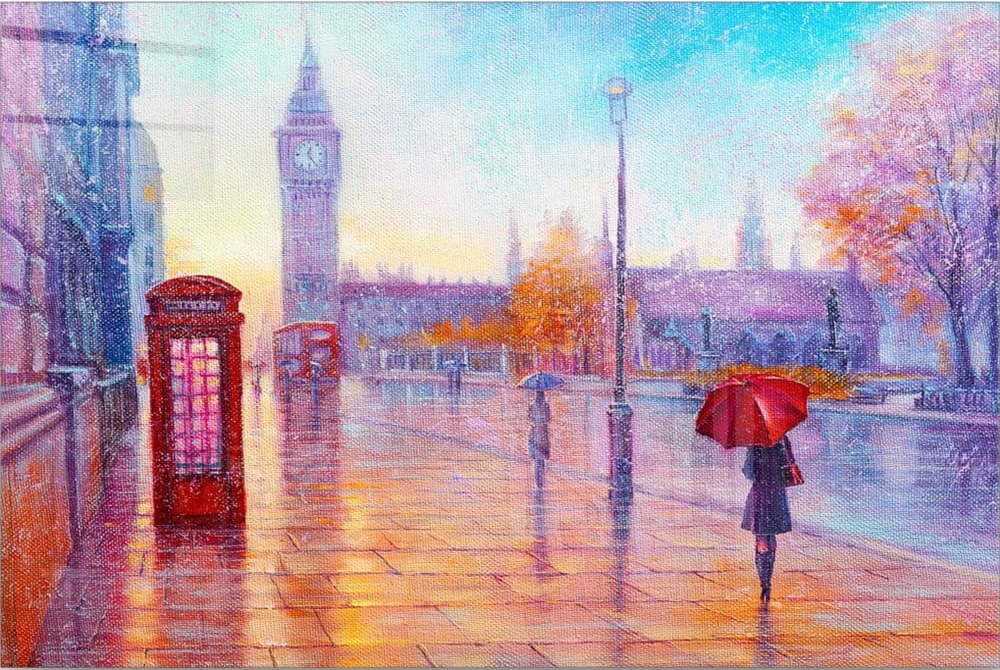 Skleněný obraz 100x70 cm London – Wallity