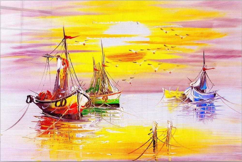 Skleněný obraz 100x70 cm Sunset – Wallity