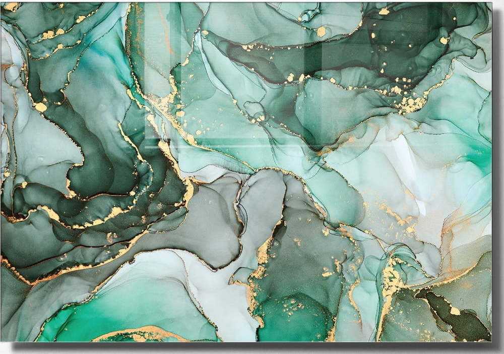 Skleněný obraz 100x70 cm Turquoise – Wallity