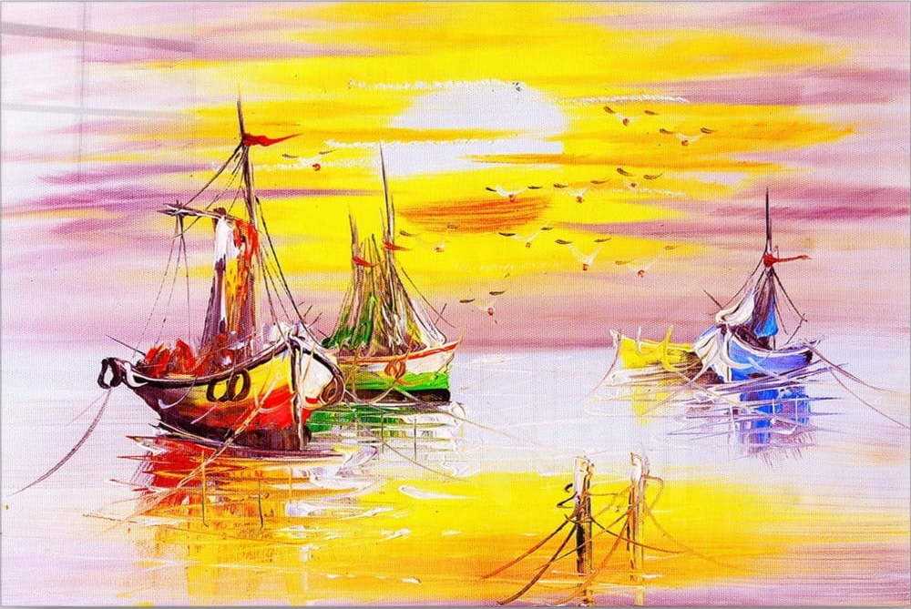 Skleněný obraz 70x50 cm Sunset – Wallity