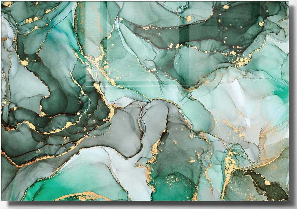 Skleněný obraz 70x50 cm Turquoise – Wallity