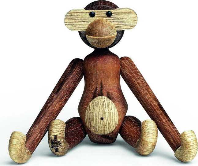 Soška z masivního dřeva Kay Bojesen Denmark Monkey Teak