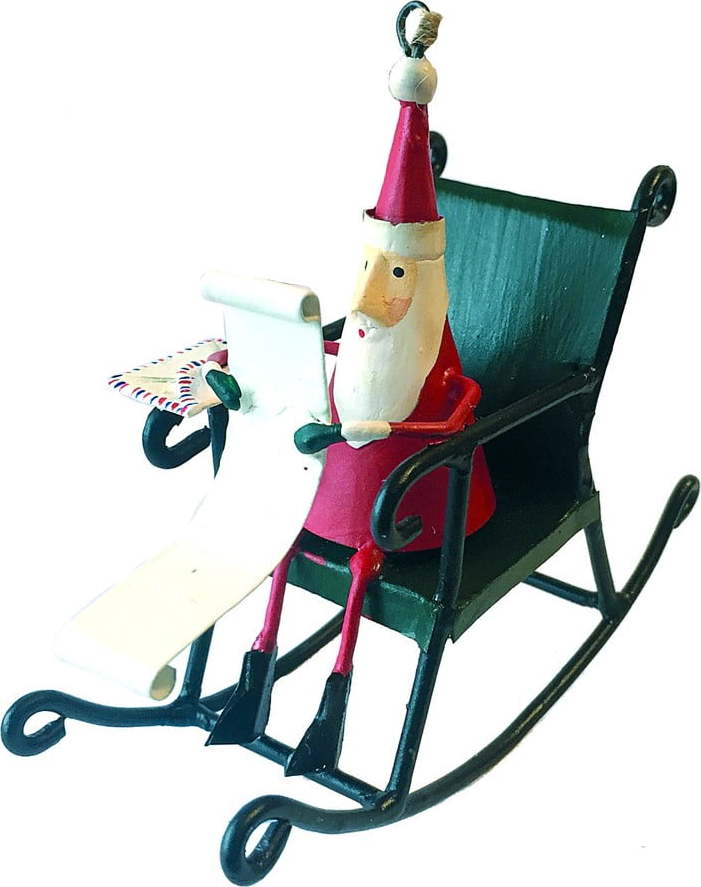 Vánoční závěsná ozdoba G-Bork Santa in Rocking Chair