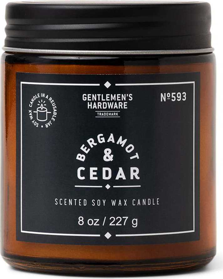 Vonná sojová svíčka doba hoření 48 h Bergamot & Cedar – Gentlemen's Hardware