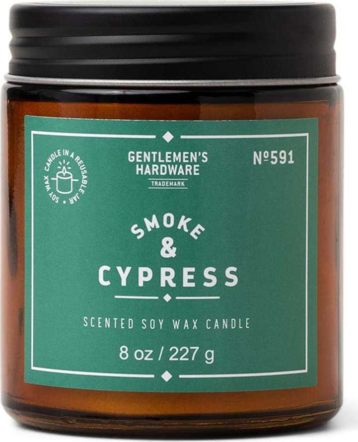 Vonná sojová svíčka doba hoření 48 h Smoke & Cypress – Gentlemen's Hardware