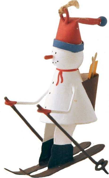 Závěsná vánoční dekorace Snowman on Skiis - G-Bork