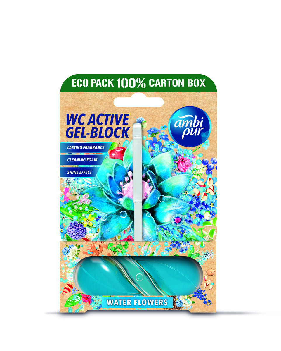 Ambipur WC Active gel-blok vodní květy 45 g Ambipur