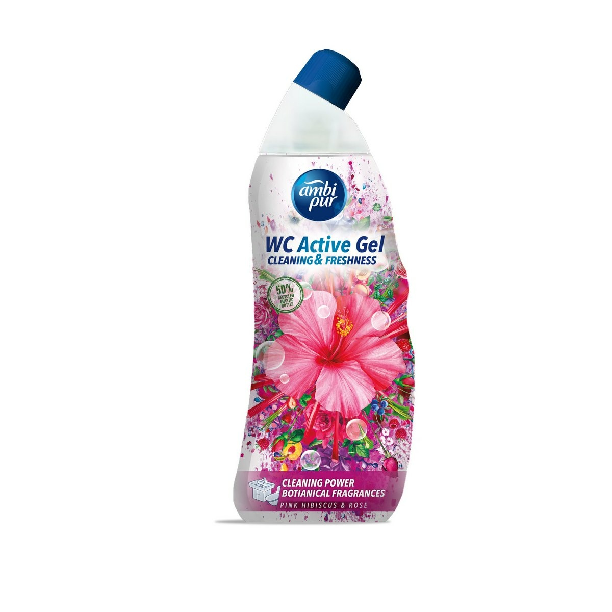 Ambipur WC Active gel růžový ibišek & růže 750 ml Ambipur