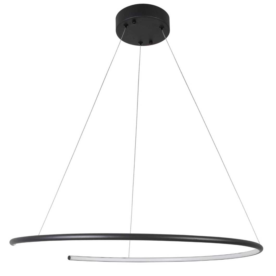 Černé závěsné LED světlo Nova Luce Breda 70 cm