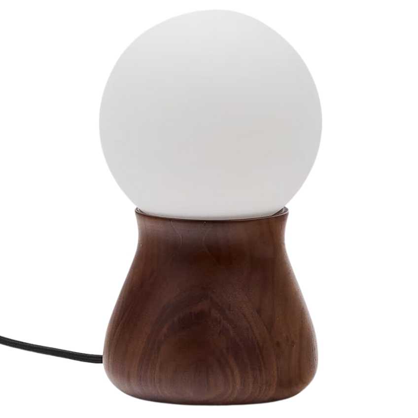 Ořechová stolní lampa Kave Home Okeni