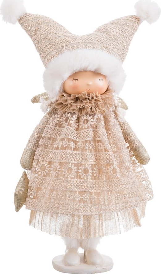 Látková vánoční figurka Winter Girl – Casa Selección