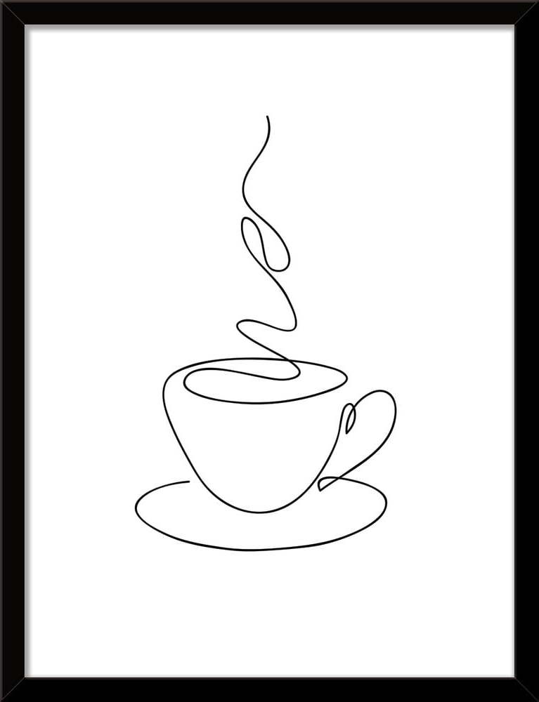 Plakát v rámu 30x40 cm Linear Coffee – Styler