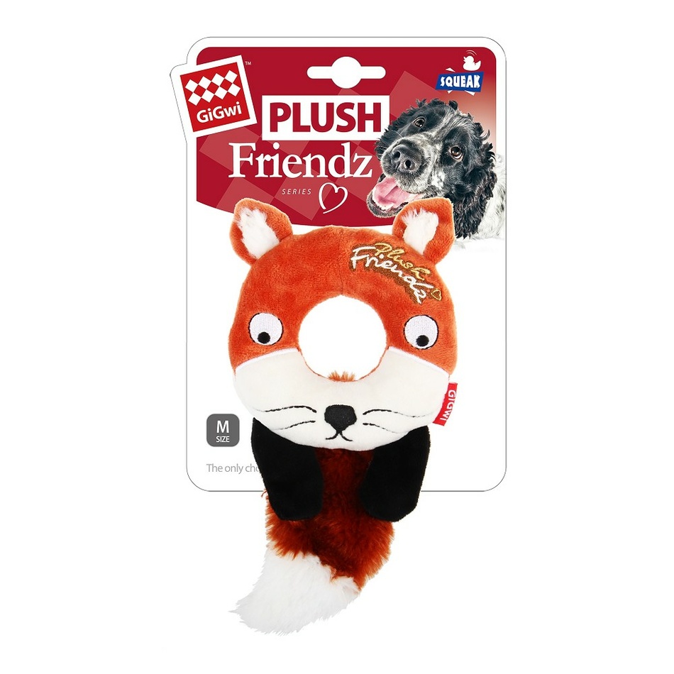 GiGwi art. 6244 Plush Friendz liška s gum. kroužkem