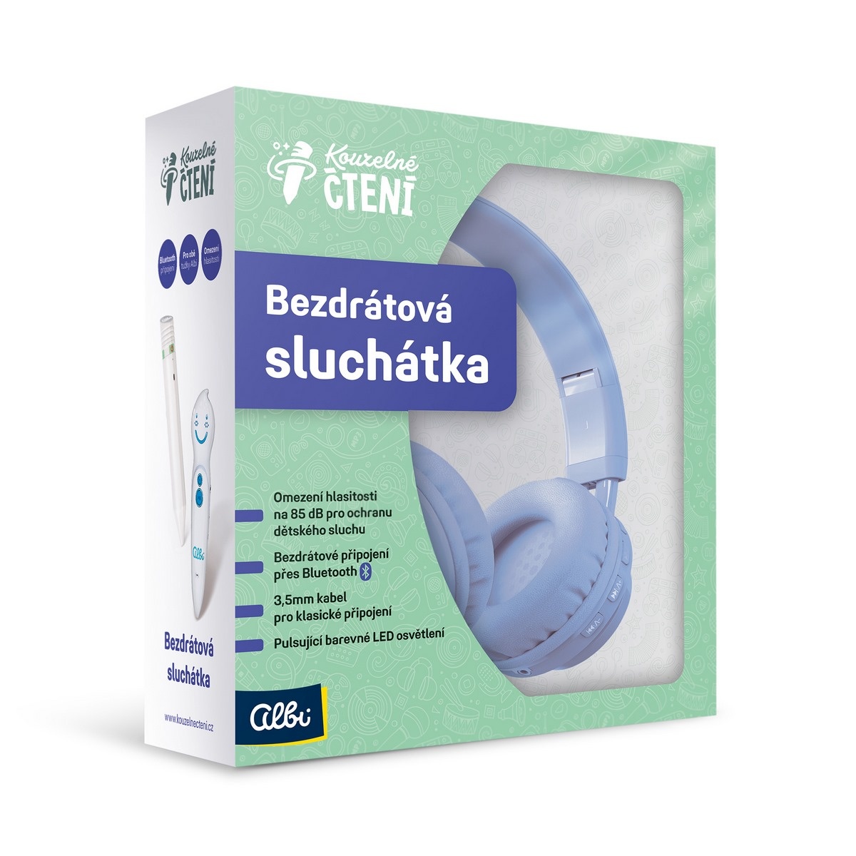 Kouzelné čtení - BT sluchátka (modrá) Albi