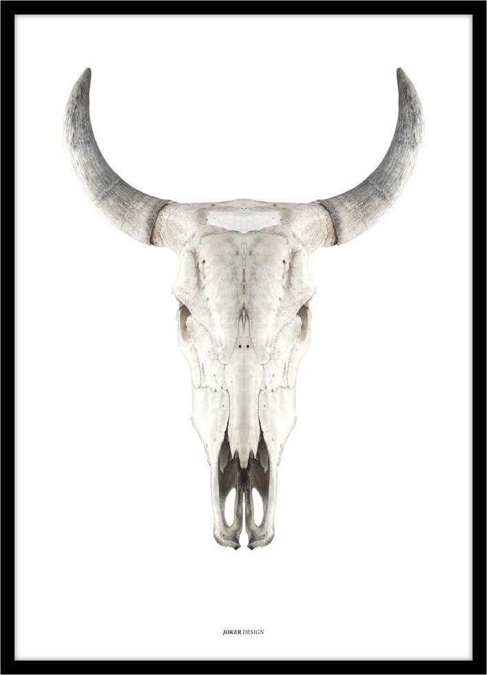 Plakát v rámu 50x70 cm Cow Skull – Malerifabrikken