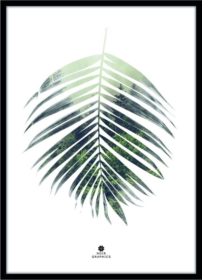 Plakát v rámu 50x70 cm Palm Leaf – Malerifabrikken