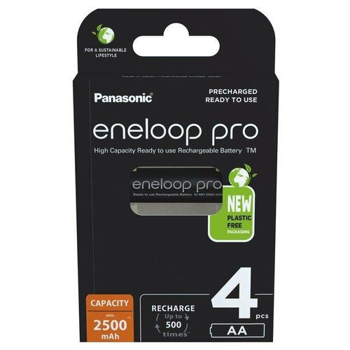 Panasonic Sada nabíjecích baterií BK-3HCDE/4BE 2500mAh Ni-MH Eneloop PRO AA Panasonic